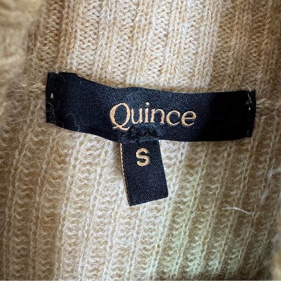 Quince Baby Alpaca Wool Knit Turtleneck Sweater Camel Size S - Picture 10 of 11